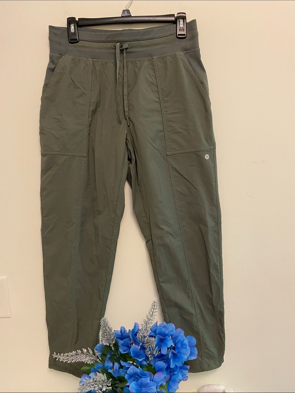 Women Olive Green Performance Jogger Pants